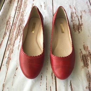 Red Ballet Flat Shoe Louise et Cie Size 7.5